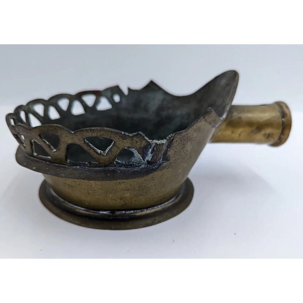 Vintage Asian Brass Silk Iron Scoop 9" long - No Handle